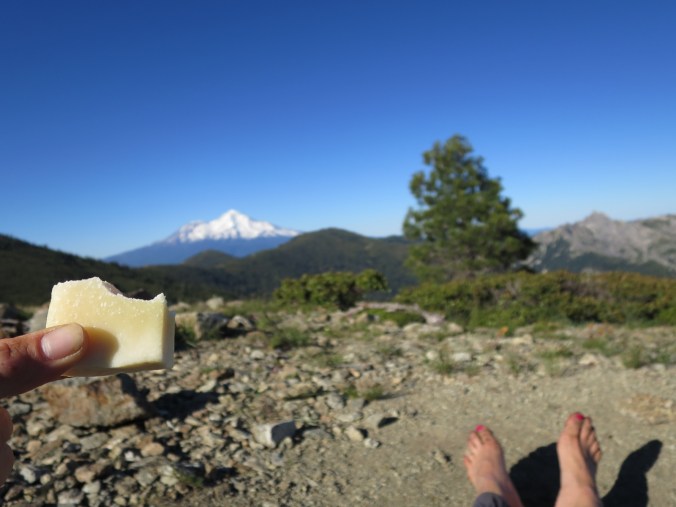 Cheese and views = happy thru hiker